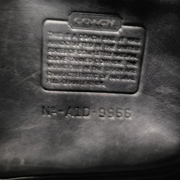 Vintage Coach 9966 Legacy Zip Crossbody Bag Black Silver Hardware